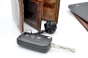 Premium Keychain Genuine Leather Black