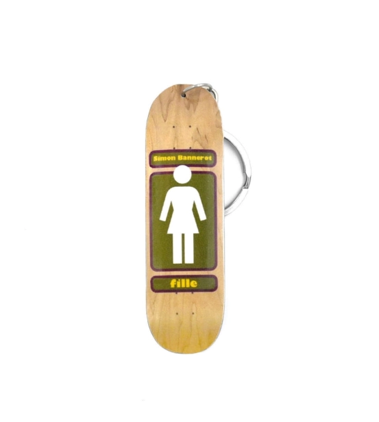 Girl Skateboard Keychain