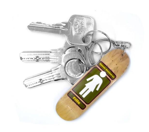Girl Skateboard Keychain